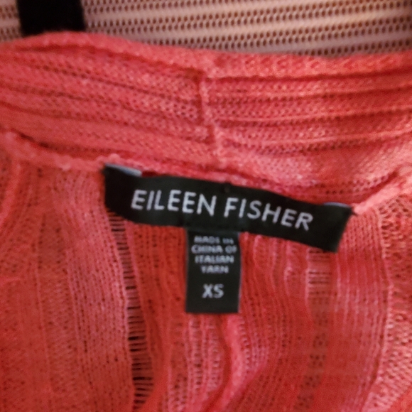 Eileen Fisher 3 Pc,Watermelon Maxi Dress, Matching Sweater, and Slip - Picture 7 of 12